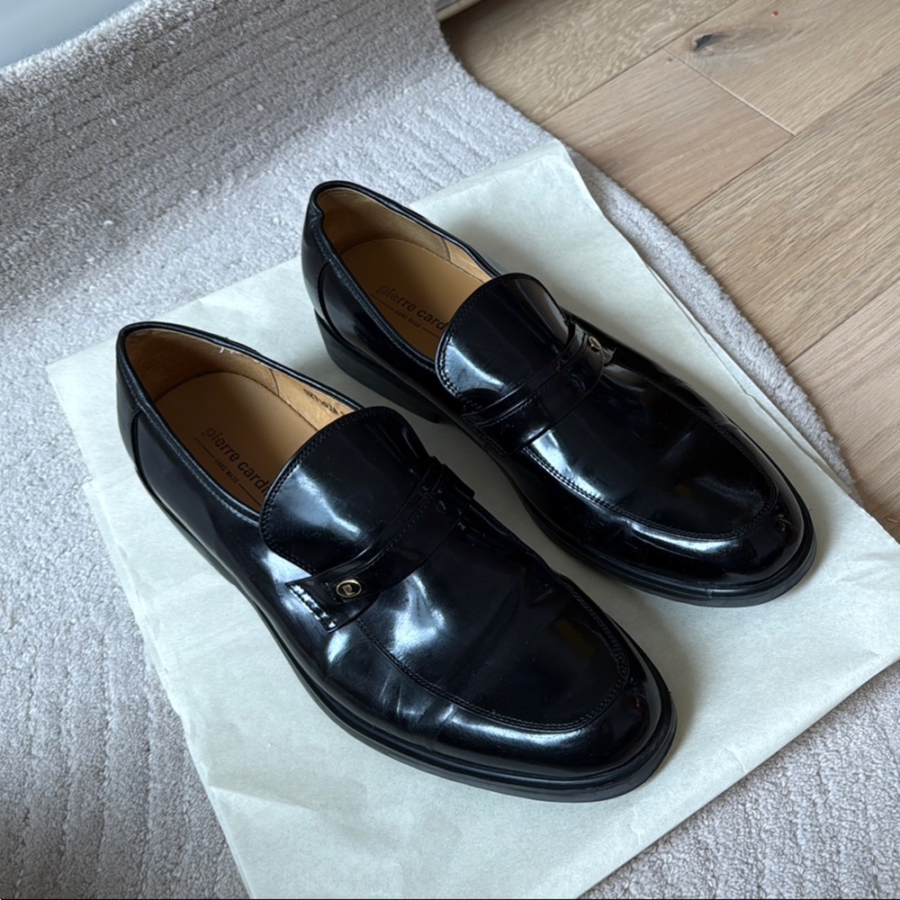 Black Leather hand made Men's Shoes